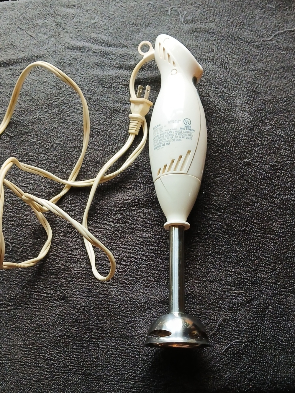 White Immersion Hand Blender - Compact Home Kitchen Tool